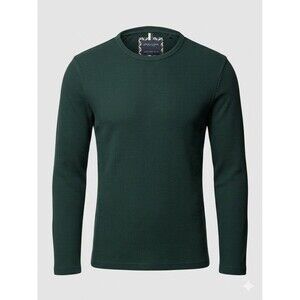 Denim & Flower Ricky Singh Waffle Knit Thermal Shirt Men’s Medium Forest Green